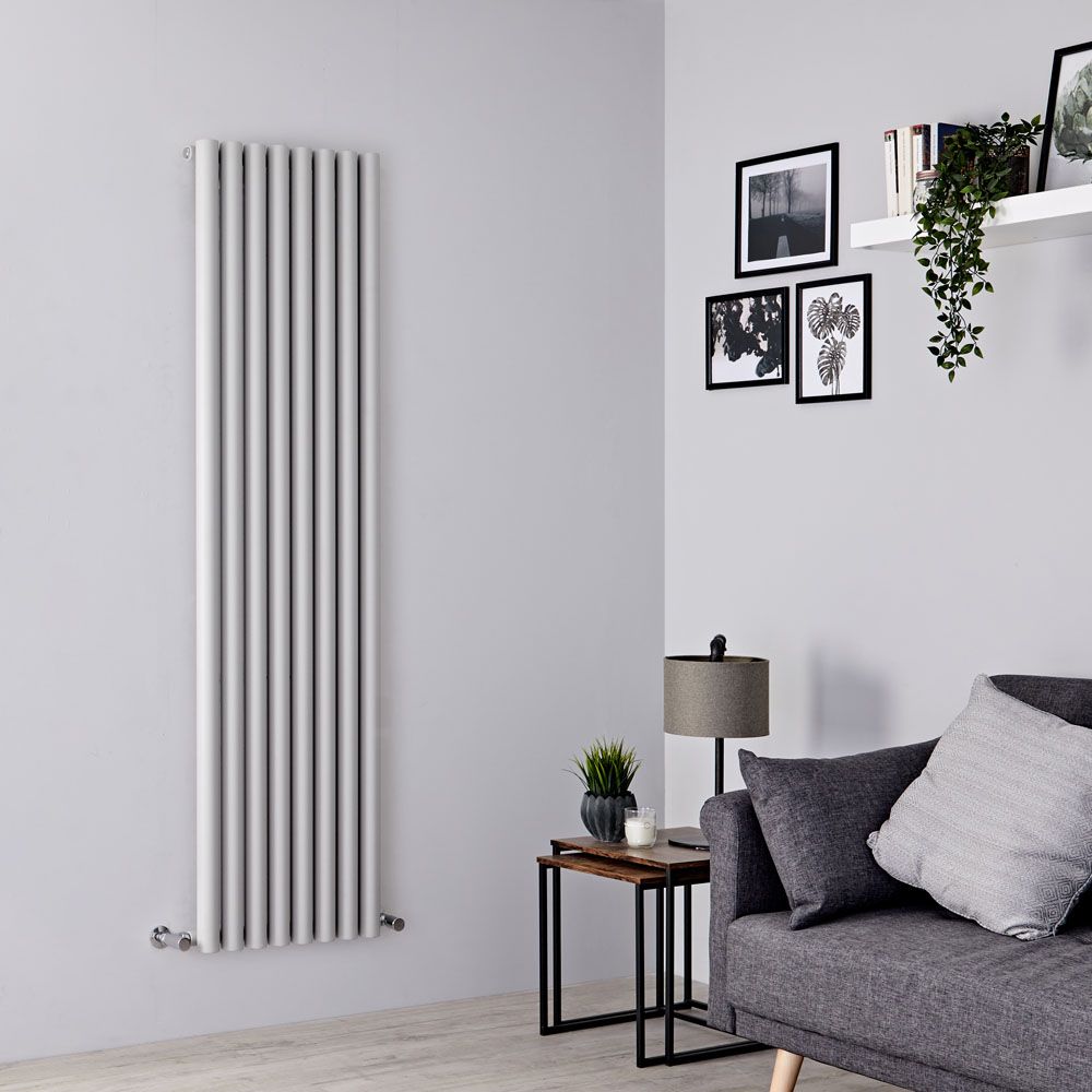 Milano Java - Silver Vertical Designer Radiator - 1780mm x 472mm (Single Panel)