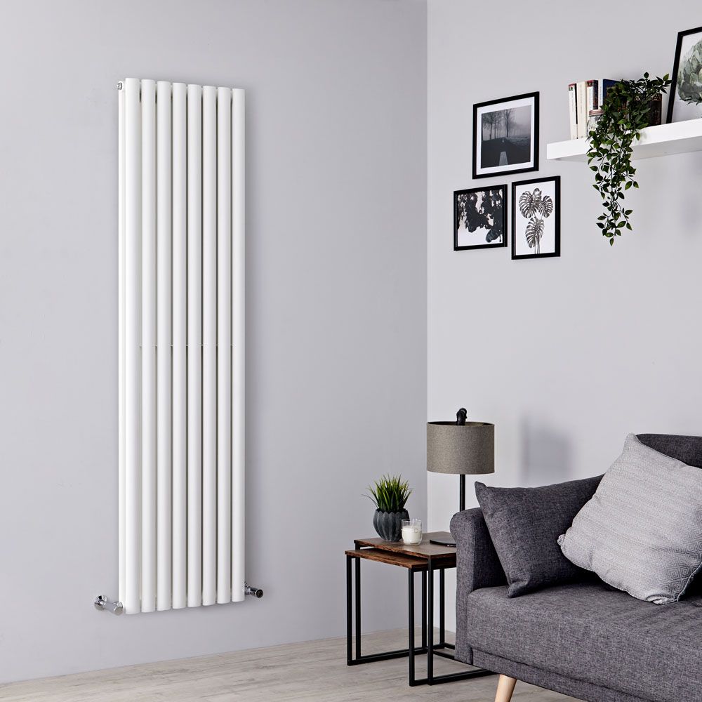Milano Aruba - White Vertical Designer Radiator - 1780mm x 472mm (Double Panel)