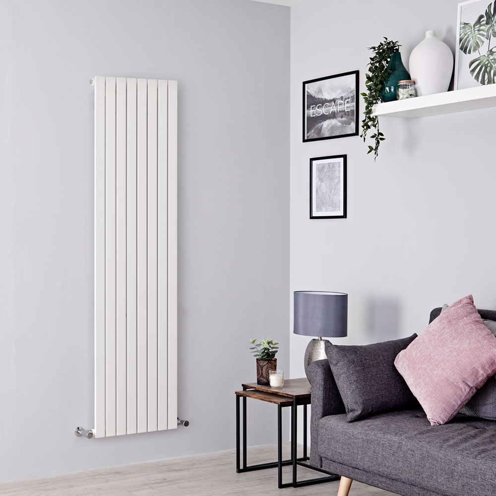 Milano Capri - White Flat Panel Vertical Designer Radiator - 1780mm x 472mm (Single Panel)