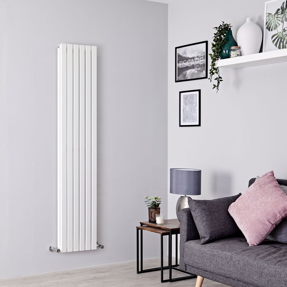 Milano Capri - White Flat Panel Vertical Designer Radiator - 1780mm x 354mm (Double Panel)