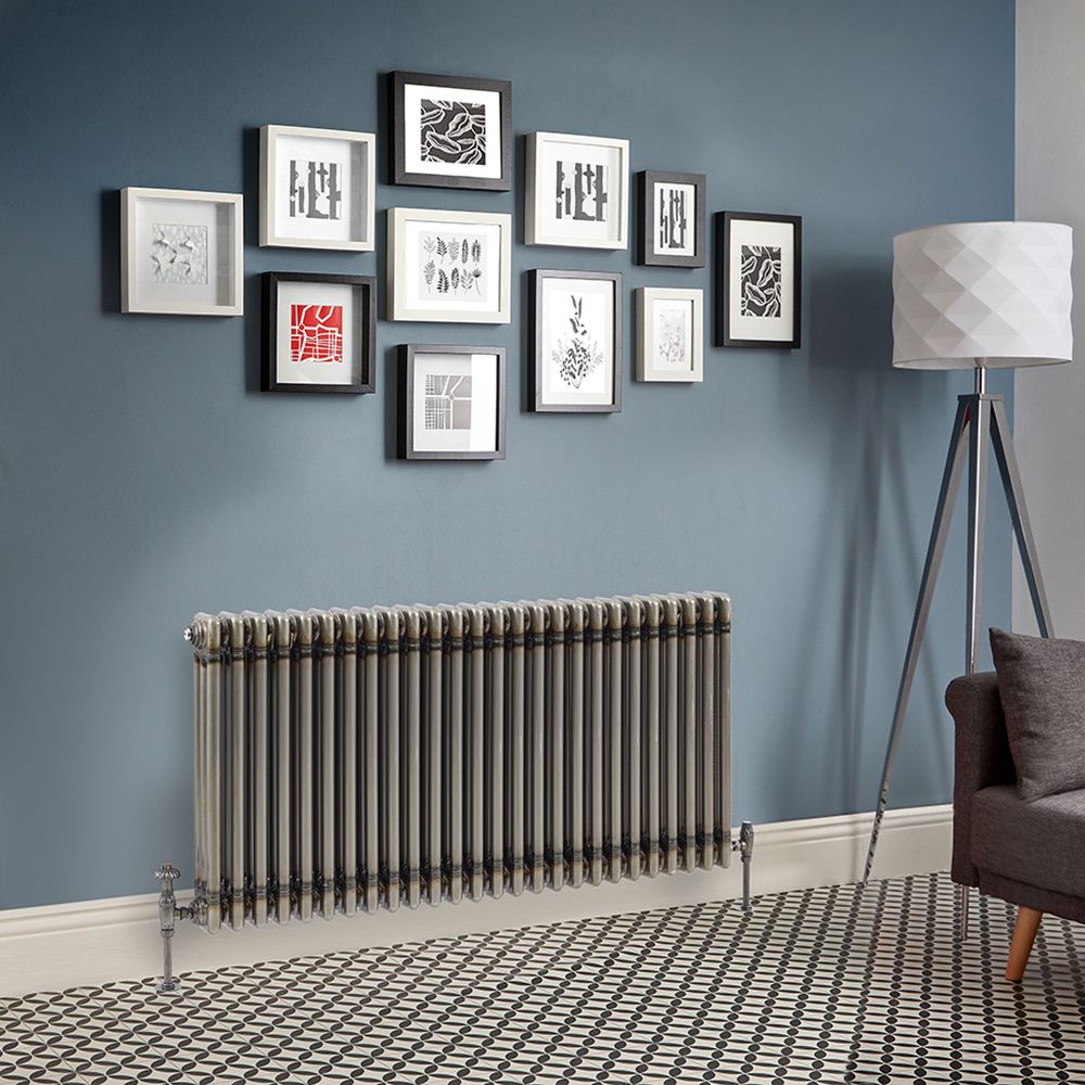 Milano Windsor - Lacquered Raw Metal Horizontal Traditional Column Radiator - 500mm x 1190mm (Triple Column)
