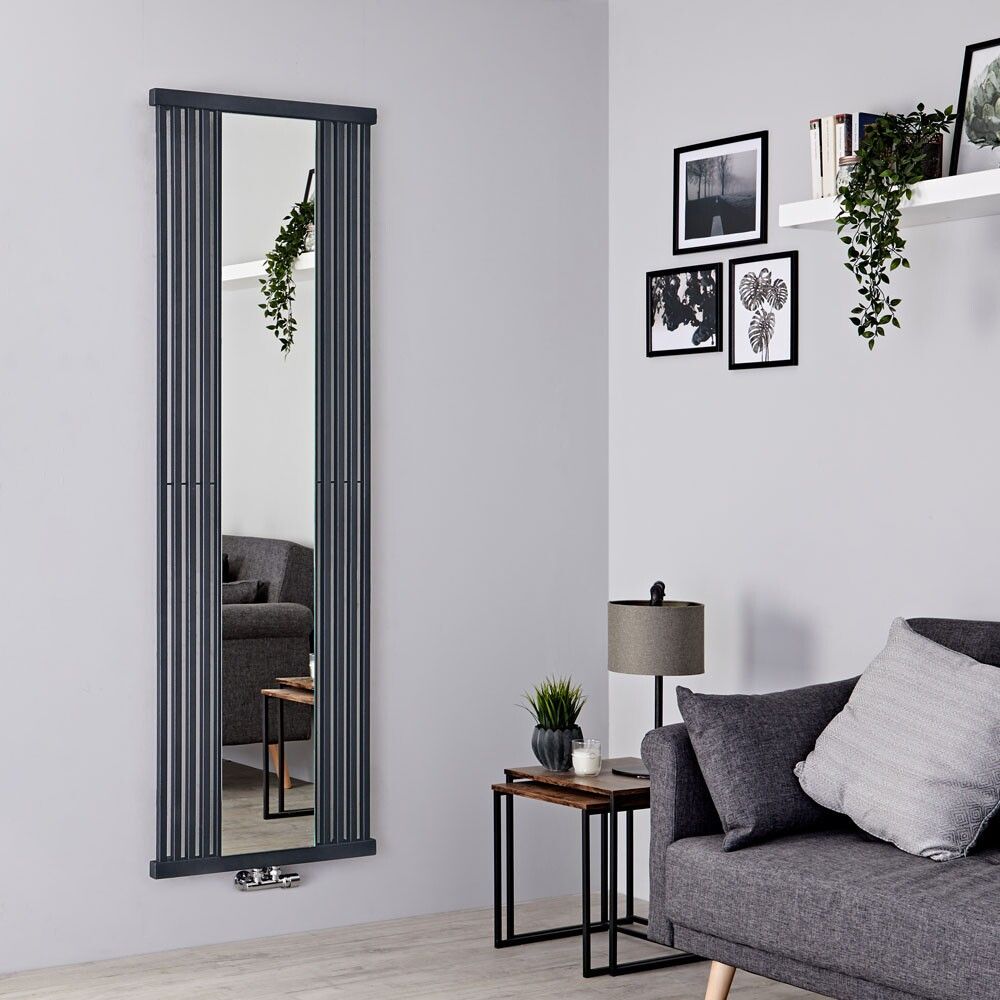 Terma Intra - Stone Vertical Designer Radiator With Mirror - 1700mm x 640mm (Single Panel)