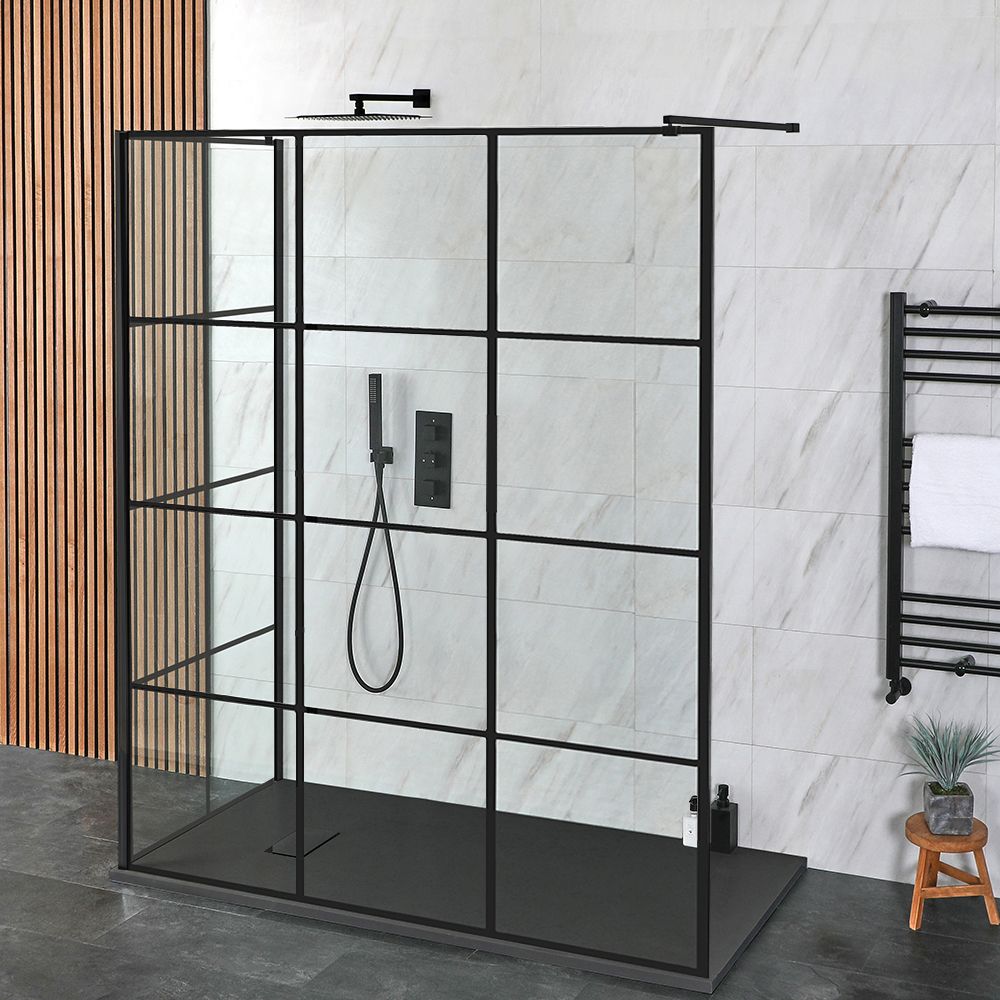 Milano Barq - 2 Sided Walk-In Shower Enclosure with Slate Tray - Choice of Sizes
