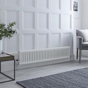 Milano Windsor - White Horizontal Traditional Column Radiator - 300mm x 1505mm (Double Column)