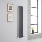 Milano Aruba - Anthracite Vertical Designer Radiator - 1400mm x 236mm (Single Panel)