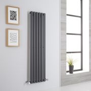 Milano Aruba - Anthracite Vertical Designer Radiator - 1400mm x 354mm (Single Panel)