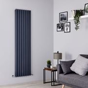 Milano Aruba Ayre - Aluminium Anthracite Vertical Designer Radiator - 1800mm x 470mm (Double Panel)