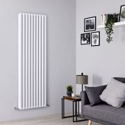 Milano Aruba Ayre - Aluminium White Vertical Designer Radiator - 1800mm x 590mm (Double Panel)