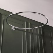 Milano Elizabeth - Traditional Round Wall Mounted Shower Curtain Ring - Chrome