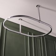 Milano Elizabeth - Traditional Ceiling Mounted Shower Curtain Ring - Chrome