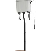 Milano Elizabeth - High Level Toilet Flush Kit - Black