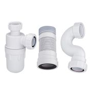 Cranplas - Bottle Trap, Bath Trap and Pan Connector for Pedestal Basin, Standard Bath and Close Coupled Toilet