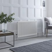 Milano Windsor - White Horizontal Traditional Column Radiator - 600mm x 1010mm (Double Column)