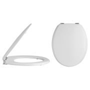 Milano Richmond - White Traditional Toilet Seat with Bevelled Lid