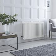 Milano Windsor - White Horizontal Traditional Column Radiator - 600mm x 1010mm (Triple Column)