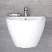 Milano Irwell - White Modern Wall Hung Basin - 530mm x 440mm (1 Tap-Hole)