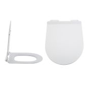 Milano Overton - White Soft Close Quick Release Top Fix Toilet Seat