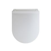Milano Marbury - Back to Wall White Soft Close Quick Release Top Fix Toilet Seat