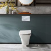 Milano Avenham - White Modern Wall Hung Toilet with Soft Close Seat