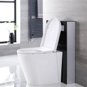 Milano Arca - Black 500mm Back to Wall WC Unit (Excluding Pan)