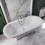 Milano Legend - 1780mm x 825mm Double Ended Roll Top Freestanding Bath with Choice of Feet