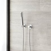 Milano Mirage - Modern Round Hand Shower with Wall Bracket and Outlet Elbow - Chrome