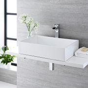 600X390mm Rectangular Ceramic Counter Top Basin