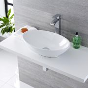 HR Kenton Oval Counter Top with Razor High Rise Basin Mixer