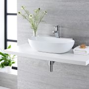555x395mm Ceramic Wall Hung Counter Top Basin