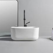 Milano Beckett - White Modern Rectangular Countertop Basin - 480mm x 365mm (No Tap-Holes)