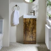 Milano Lurus - 400mm Modern Cloakroom Vanity Unit with Basin - Choice of Finish and Handles