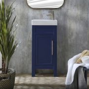 Milano Aston - 400mm Traditional Cloakroom Vanity Unit with Basin - Choice of Finish and Handles