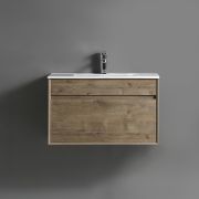 Milano Bromley - 810mm Waterproof Wall Hung Modern Vanity Unit with Basin - Choice of Finish