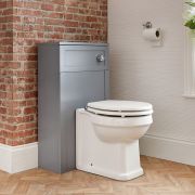 Milano Aston - Light Grey Traditional 500mm WC Unit with Richmond Toilet
