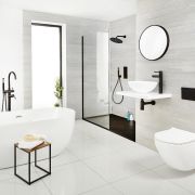 Milano Nero - Wall Mounted Shower Arm - Black