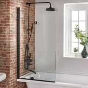 Milano Nero - Black Bath Shower Screen