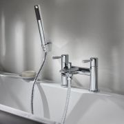 Milano - Modern Bath Shower Mixer Tap with Hand Shower - Choice of Finish