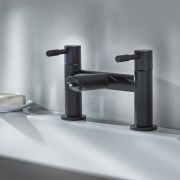 Milano Nero - Modern Bath Filler Mixer Tap - Black