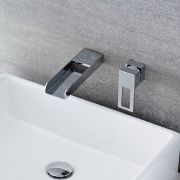 Milano Parade - Modern Wall Mounted Basin Mixer Tap - Chrome