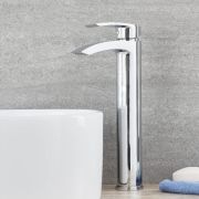Milano Razor - Modern High Rise Mono Basin Mixer Tap - Chrome