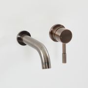 Milano Amara - Modern Wall Mounted Basin Mixer Tap - Aged Bronze