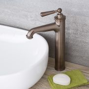 Milano Charleston - Traditional High Rise Mono Basin Mixer Tap - Oil Rubbed Bronze