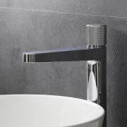 Milano Orta - Modern Push Button High Rise Mono Basin Mixer Tap - Choice of Finish