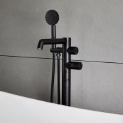 Milano Lune - Modern Thermostatic Freestanding Bath Shower Mixer Tap - Choice of Finish