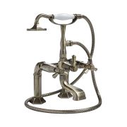 Milano Earlham - Art Deco Deck Mounted Bath Shower Mixer Tap - Choice of Finish
