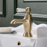 Milano Elizabeth - Traditional Single Lever Mono Basin Tap - Brushed Brass