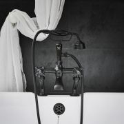 Milano Elizabeth - Traditional Crosshead Bath Shower Mixer Tap - Black