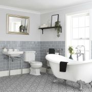 Milano Richmond - Traditional Bathroom Suite with Freestanding Bath, Toilet and Washstand Basin
