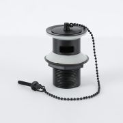 Milano Elizabeth - Traditional Slotted Basin Waste with Chain - Black