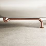 Milano Elizabeth - Traditional Shallow Seal Bath Trap and Outlet Pipe - Brushed Copper